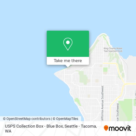 Mapa de USPS Collection Box - Blue Box