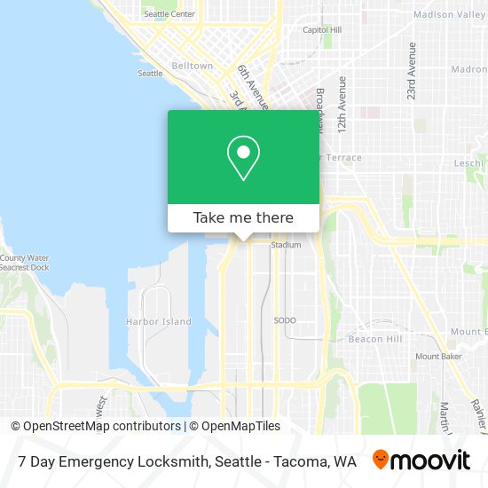 7 Day Emergency Locksmith map