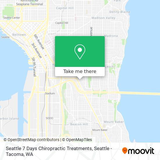 Seattle 7 Days Chiropractic Treatments map