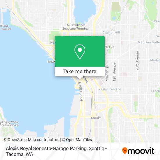 Alexis Royal Sonesta-Garage Parking map