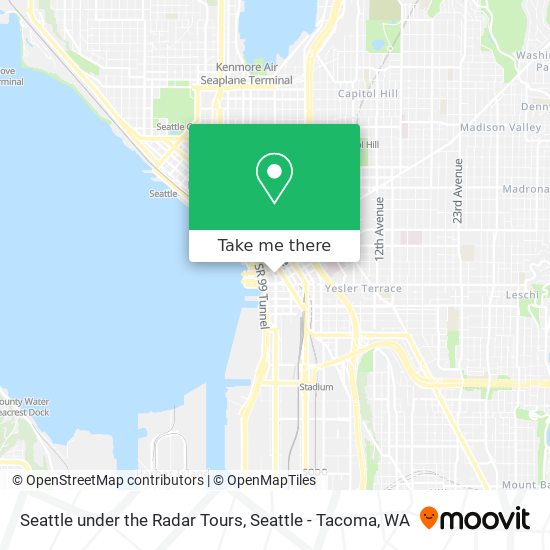 Mapa de Seattle under the Radar Tours