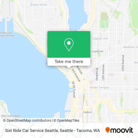 Sixt Ride Car Service Seattle map