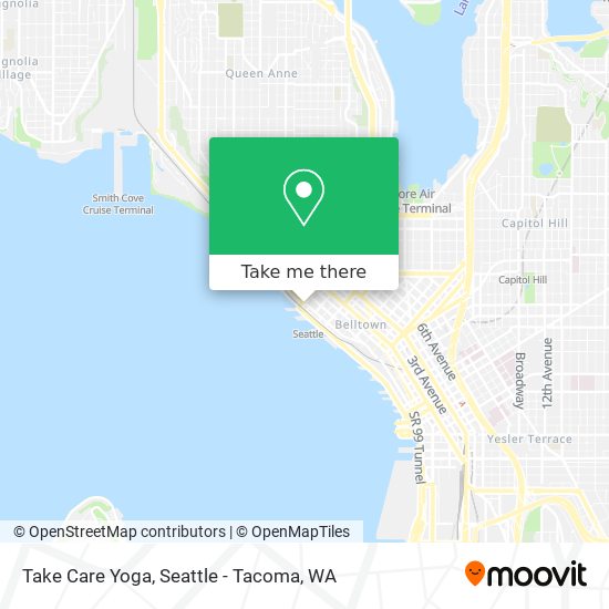 Take Care Yoga map