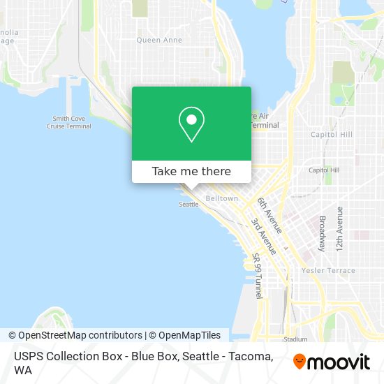 USPS Collection Box - Blue Box map