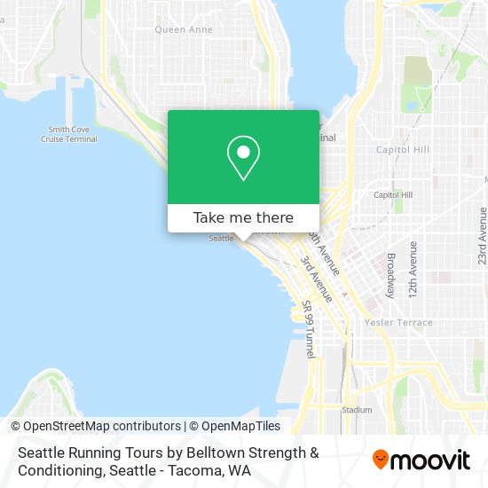 Mapa de Seattle Running Tours by Belltown Strength & Conditioning