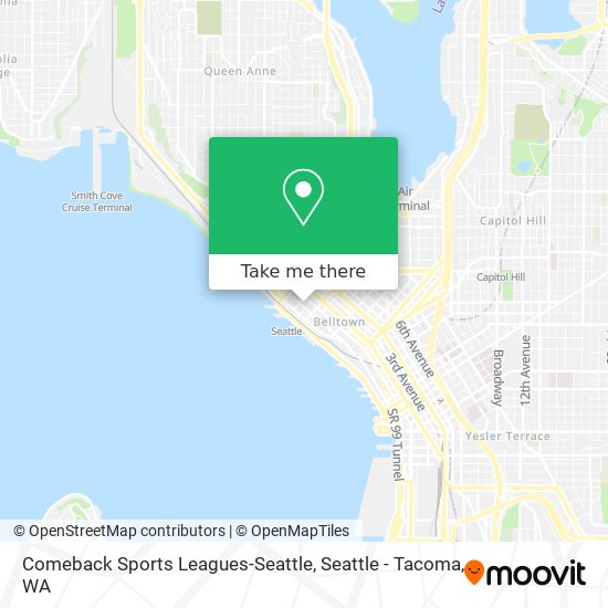 Comeback Sports Leagues-Seattle map