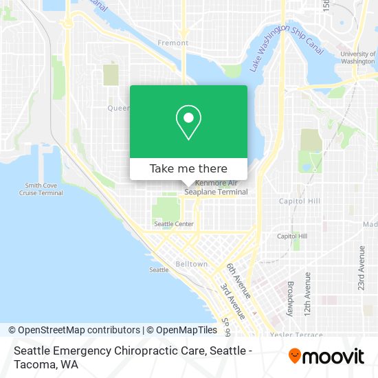 Seattle Emergency Chiropractic Care map