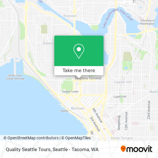 Quality Seattle Tours map