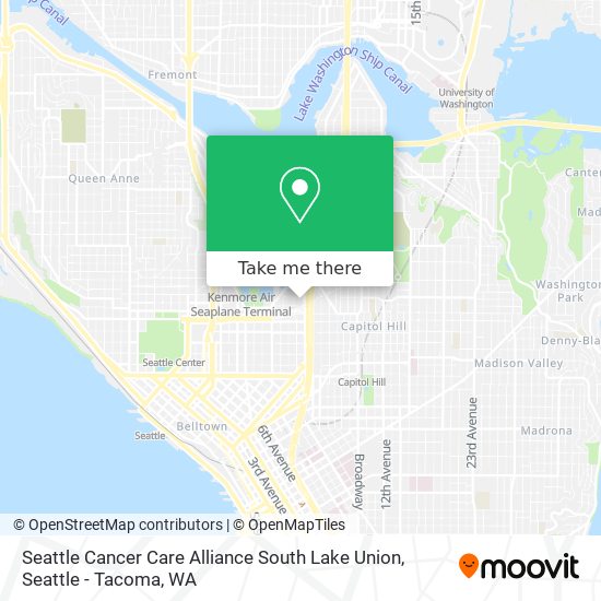 Mapa de Seattle Cancer Care Alliance South Lake Union