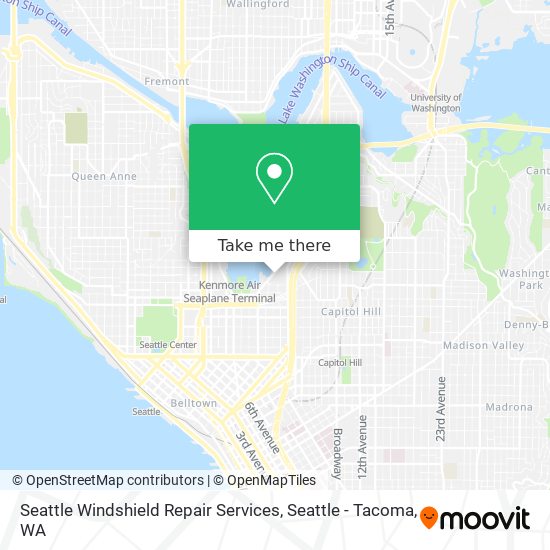 Mapa de Seattle Windshield Repair Services
