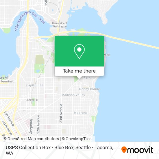 Mapa de USPS Collection Box - Blue Box