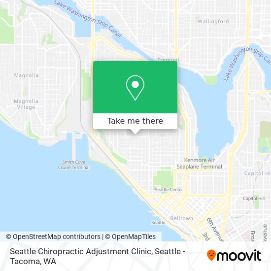 Seattle Chiropractic Adjustment Clinic map