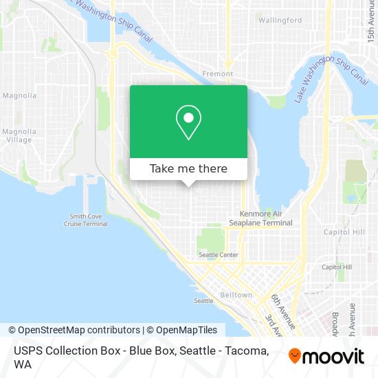 USPS Collection Box - Blue Box map