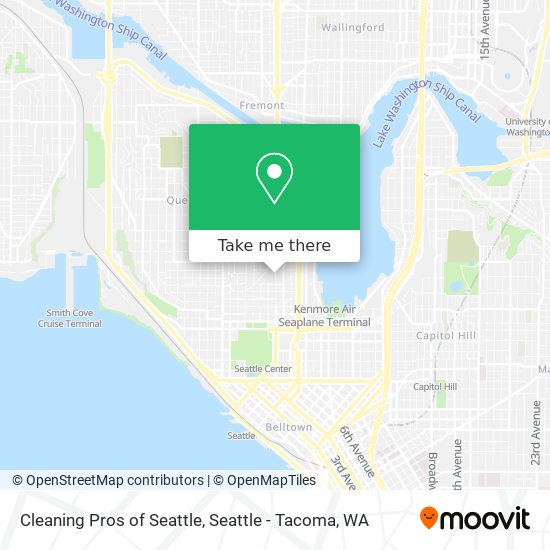 Cleaning Pros of Seattle map