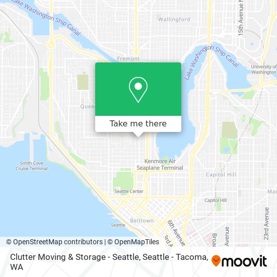 Clutter Moving & Storage - Seattle map