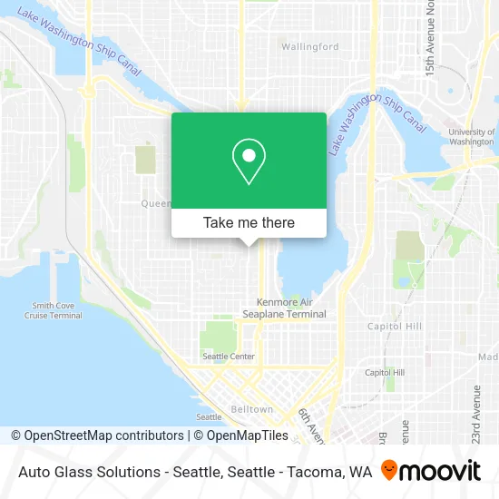 Mapa de Auto Glass Solutions - Seattle
