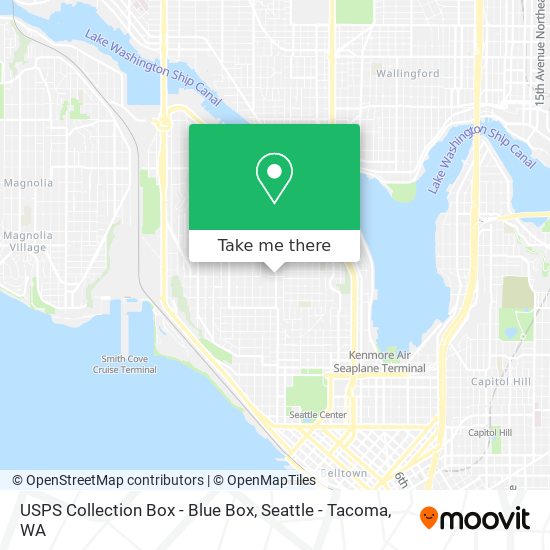 Mapa de USPS Collection Box - Blue Box