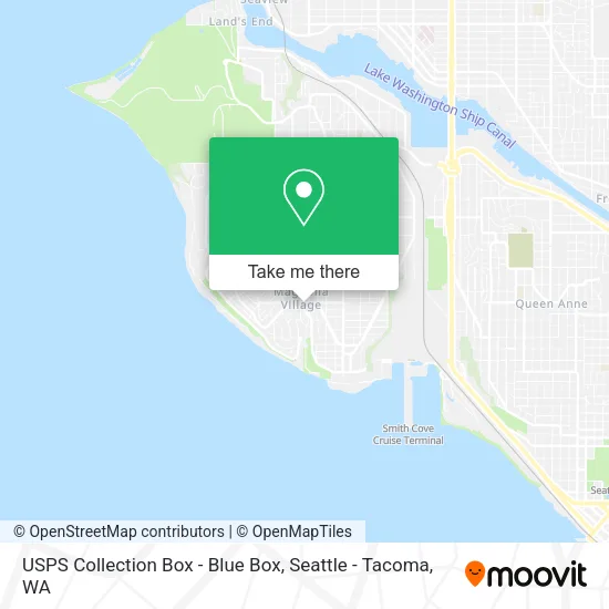 Mapa de USPS Collection Box - Blue Box