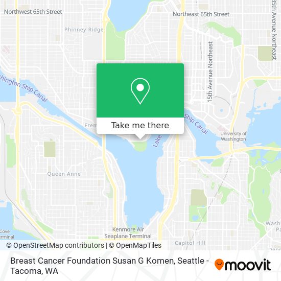 Mapa de Breast Cancer Foundation Susan G Komen