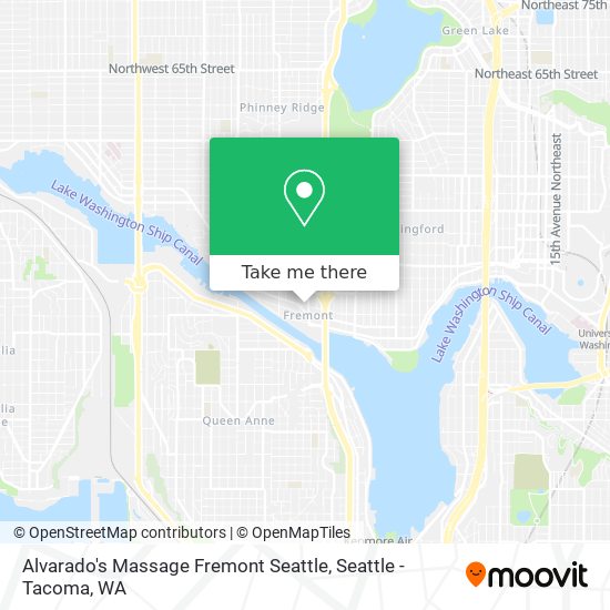Alvarado's Massage Fremont Seattle map