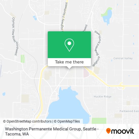 Washington Permanente Medical Group map