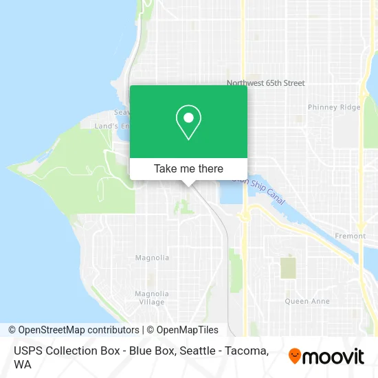 Mapa de USPS Collection Box - Blue Box
