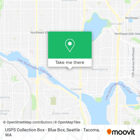 Mapa de USPS Collection Box - Blue Box