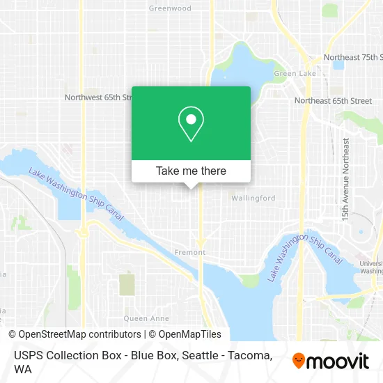 Mapa de USPS Collection Box - Blue Box
