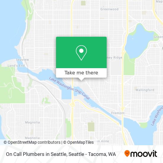 On Call Plumbers in Seattle map
