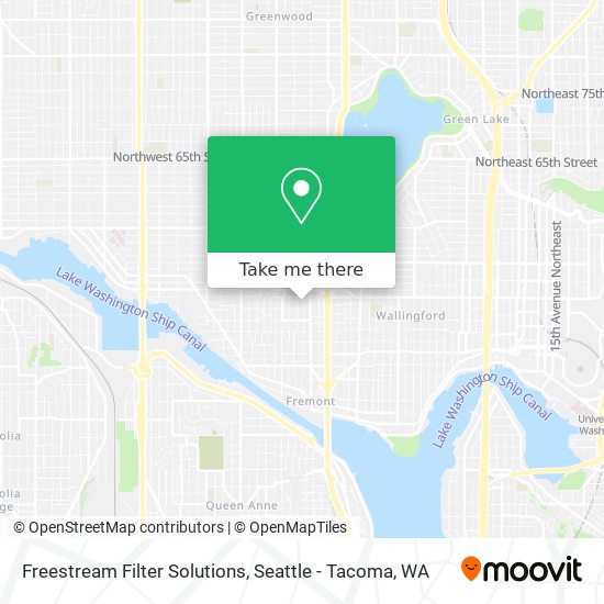 Freestream Filter Solutions map