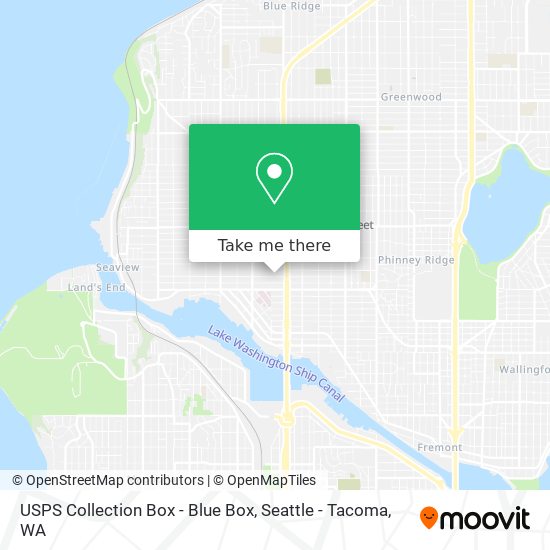 USPS Collection Box - Blue Box map