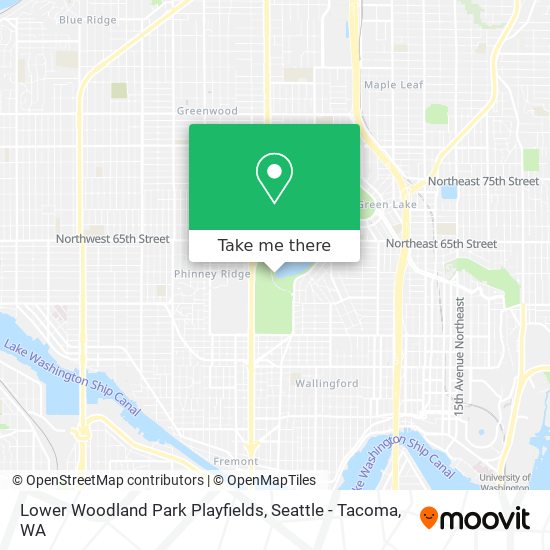 Lower Woodland Park Playfields map