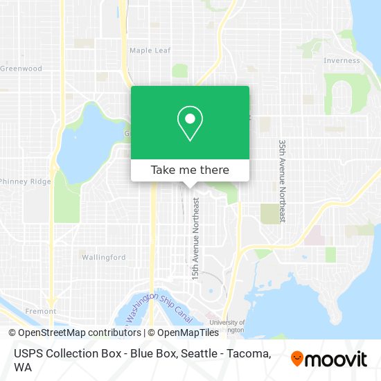 USPS Collection Box - Blue Box map