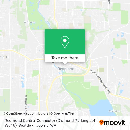 Mapa de Redmond Central Connector (Diamond Parking Lot - Wg16)