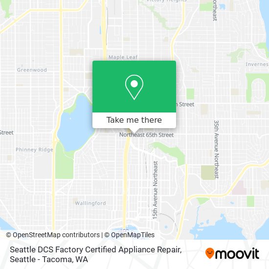 Mapa de Seattle DCS Factory Certified Appliance Repair