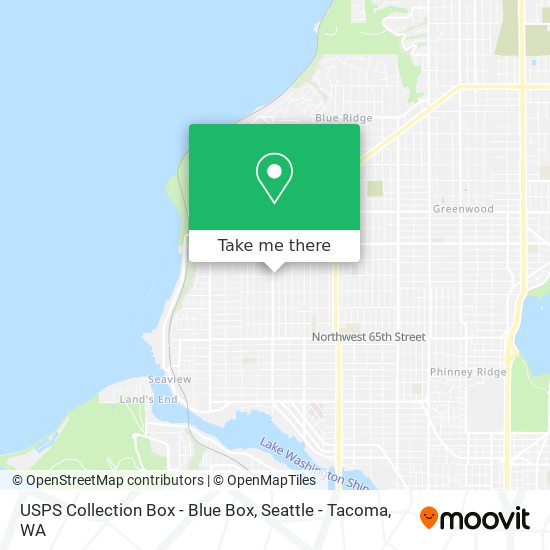 USPS Collection Box - Blue Box map