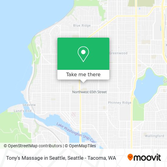 Mapa de Tony's Massage in Seattle