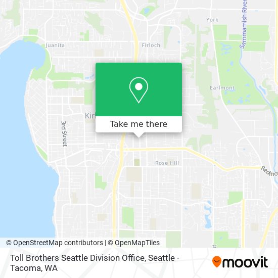 Mapa de Toll Brothers Seattle Division Office