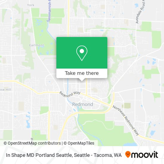 Mapa de In Shape MD Portland Seattle