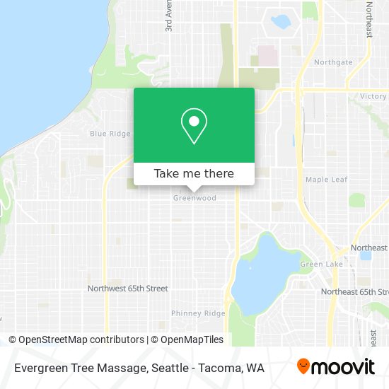 Evergreen Tree Massage map