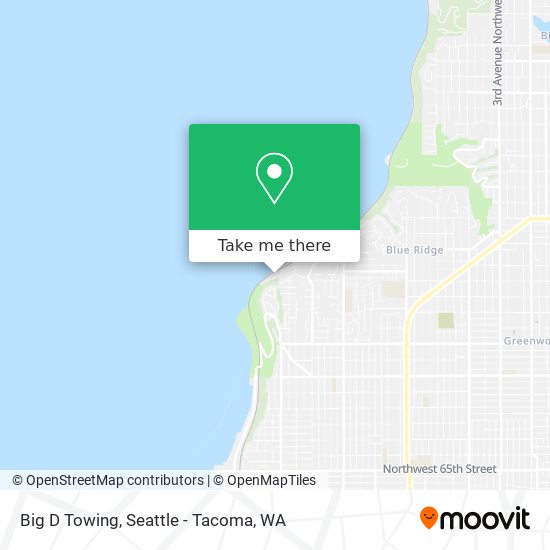 Big D Towing map