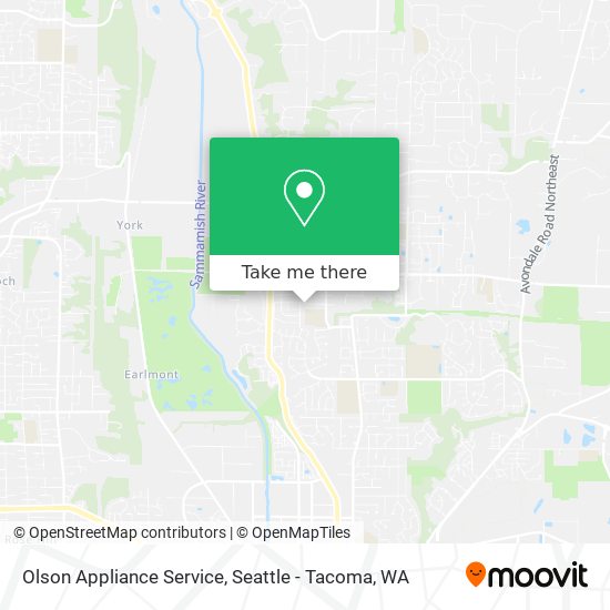 Olson Appliance Service map