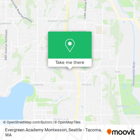 Evergreen Academy Montessori map