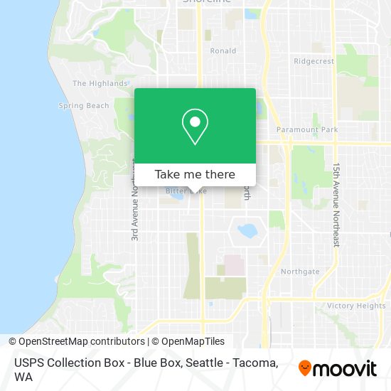 USPS Collection Box - Blue Box map