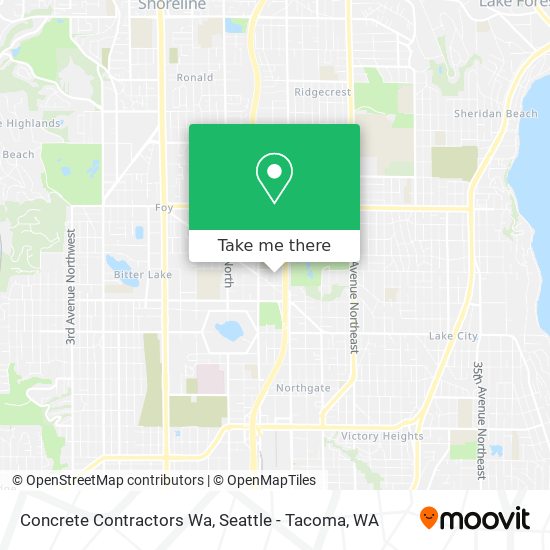 Concrete Contractors Wa map