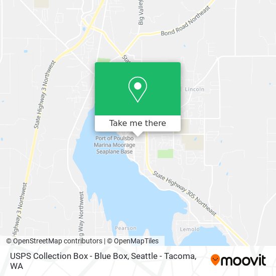 Mapa de USPS Collection Box - Blue Box