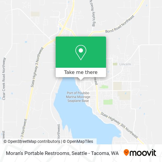 Moran's Portable Restrooms map