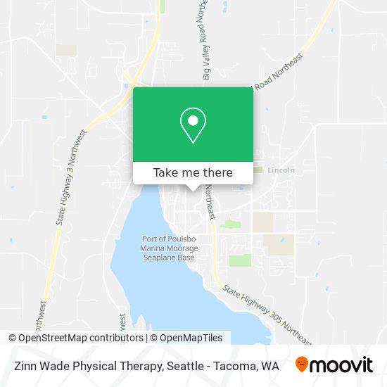 Zinn Wade Physical Therapy map