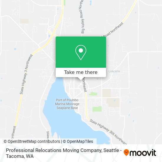 Professional Relocations Moving Company map