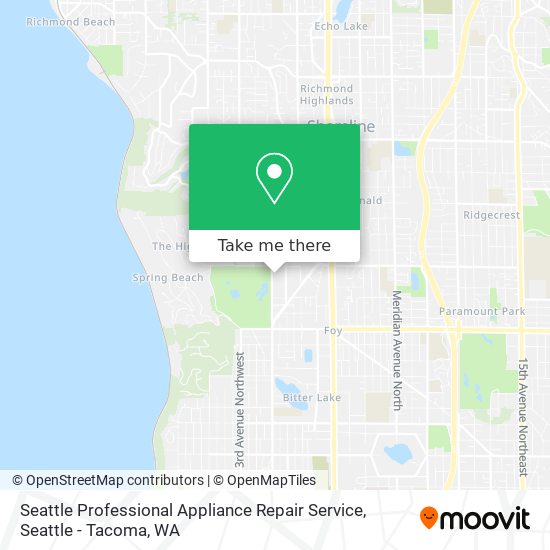 Mapa de Seattle Professional Appliance Repair Service